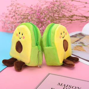 Ins Baby Girl Avocado Doll Plush Money Purse Bag