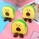 Ins Baby Girl Avocado Doll Plush Money Purse Bag