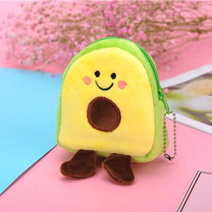 Ins Baby Girl Avocado Doll Plush Money Purse Bag