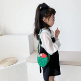 Kids Strawberry Rivet Crossbody Bag Coin Purse Wallet Handbags