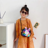 Sequins Bunny Children's Messenger Bag
