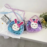 Sequins Bunny Children's Messenger Bag