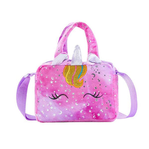 Unicorn Mini Plush Wallet Shoulder Messenger Bag Girls Gradient Anime Backpack