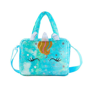 Unicorn Mini Plush Wallet Shoulder Messenger Bag Girls Gradient Anime Backpack