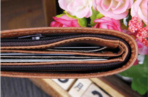 Vintage Men Wallets Bifold Short Wallet PU Leather ID Credit Card Holder