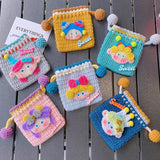 Knitted Drawstring Coin Purse Children Lipstick Key Coin Organizer