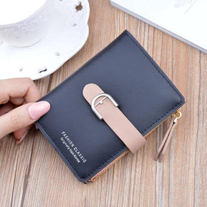 Leather Zipper Wallet Large Capacity Card Purse
