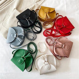 Girls Tassel Small Shoulder Bag Kids Sweet PU Leather Waist Bag