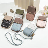 Floral Contrast Mobile Phone Bag Zero Purse Messenger Bag Female