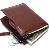 Men's Pu Leather Wallet Anti RFID Short Wallet