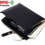 Men's Pu Leather Wallet Anti RFID Short Wallet