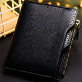 Men's Pu Leather Wallet Anti RFID Short Wallet