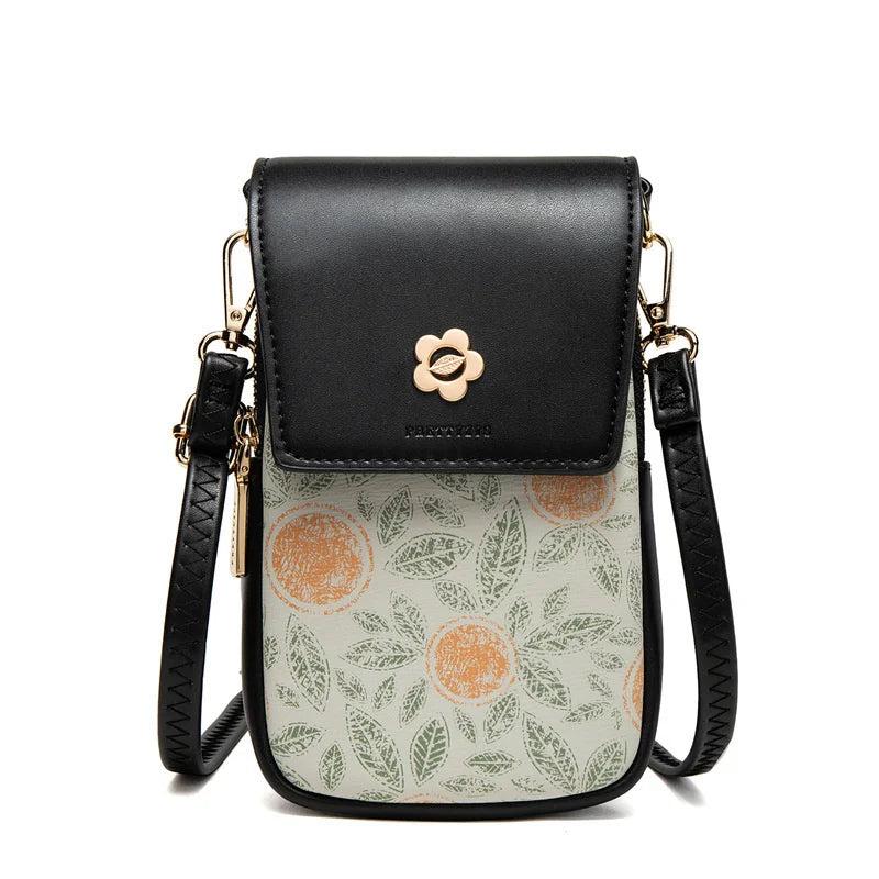 Double Zipper Mobile Phone Bag Mini Diagonal Back