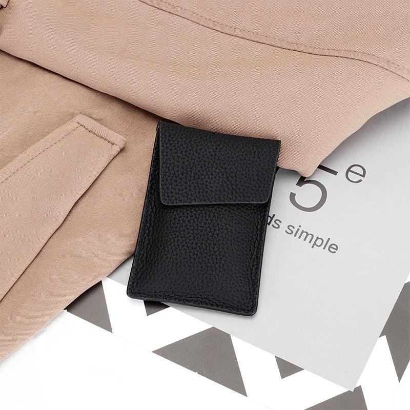 Woman Leather Coin Purse Wallet Mini Zipper Money Clip Bags