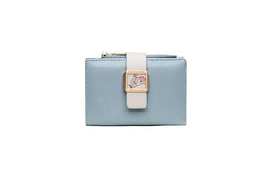 Prati's Three-Fold Zipper Short Wallet with Buckle