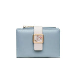 Prati's Three-Fold Zipper Short Wallet with Buckle