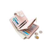 Prati's Three-Fold Zipper Short Wallet with Buckle