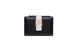 Prati's Three-Fold Zipper Short Wallet with Buckle