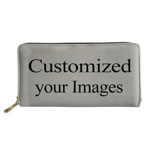 Dino Print Zipper Purse for Women - Leather Passport Cover