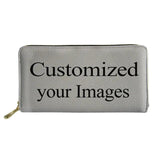 Dino Print Zipper Purse for Women - Leather Passport Cover