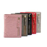 Woman Short Wallet Small Purse Student Zero Wallet Two Fold Zipper Wallet