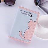 Cartoon Cat Long Wallet Zipper Girls Purse Card Holder