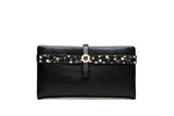 Women's Long Wallet and Pu Zipper Buckle Folding Handbag Wallet