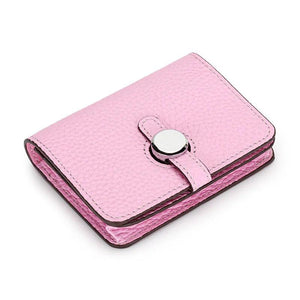 Cow Leather Women Short Wallet Coin Purse Clutch Credit Card Holder