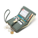 Two-Fold Zipper Short Casual Wallet