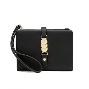 Two-Fold Zipper Short Casual Wallet