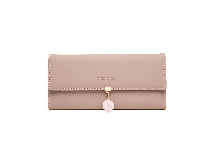 Leaf Pattern Women's Long Wallet Handbag