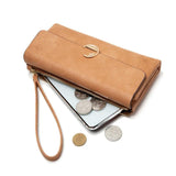 Priti frosted Pu zipper women's Long Wallet Zipper handbag zero wallet
