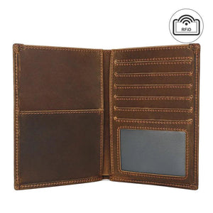 Leather Passport Bag with Multi-function Card Wallet