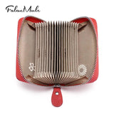Leather Card Holder Anti Degaussing Compact Large Capacity Card Bag