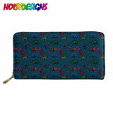 Dinosaurs In Space Wallet for Credit Cards PU Leather Purse Organizer