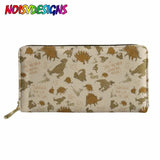 Dinosaurs In Space Wallet for Credit Cards PU Leather Purse Organizer