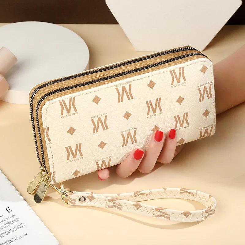Women's Long Wallet Large Capacity Double Zipper Handbag