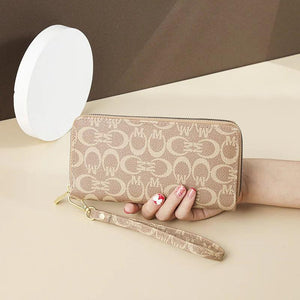 Printed Zipper Wallet Women's Long Handbag