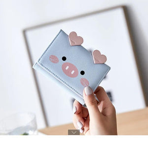 Cute Pig Wallets for Girls - PU Leather Money Purse