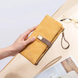 Women's Frosted Zipper Handbag Large Capacity Wallet