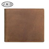 Men's Cowhide Wallet with Crazy Horse Skin Short US Dollar Clip
