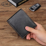 Men's Cowhide Wallet with Crazy Horse Skin Short US Dollar Clip