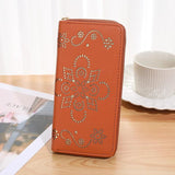 Women's Long Zipper Handbag Hollow Wallet Personalized Women's Bag