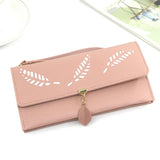 Leaf Handbag Long Purse for Women