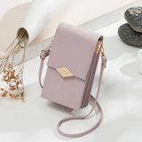 Prati Small Fresh PU Mobile Phone Bag Vertical Mini Shoulder Bag