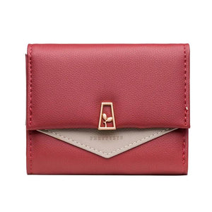 Small Fresh Splicing Folding Zero Purse for Women