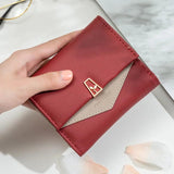 Small Fresh Splicing Folding Zero Purse for Women