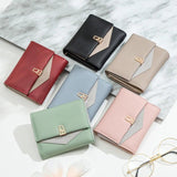 Small Fresh Splicing Folding Zero Purse for Women