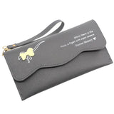 Women's Long Bow Solid Handbag Leisure Wallet Card Bag