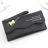 Women's Long Bow Solid Handbag Leisure Wallet Card Bag